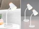 Reality Leuchten LED Schreibtischlampe 2er Set Weiß Schwanenhals Bild 1