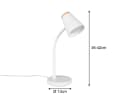 Reality Leuchten LED Schreibtischlampe 2er Set Weiß Schwanenhals Bild 4