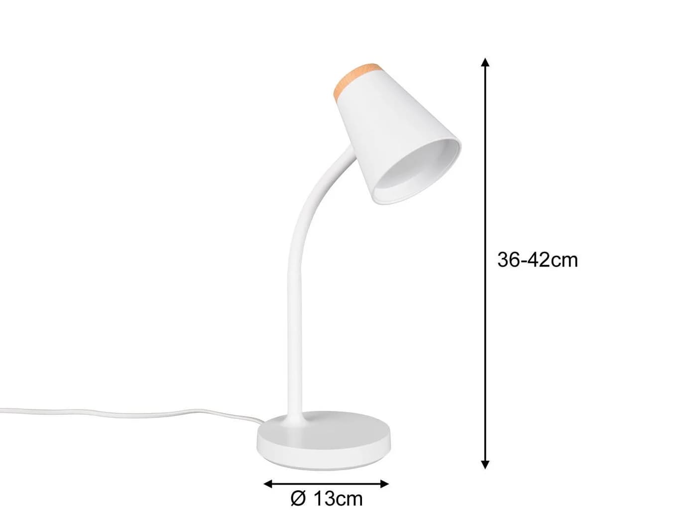Reality Leuchten LED Schreibtischlampe 2er Set Weiß Schwanenhals - Bild 4