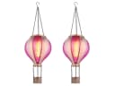 GLOBO LIGHTING Solarleuchte 2er Set Rosa Pink Metall Bild 2