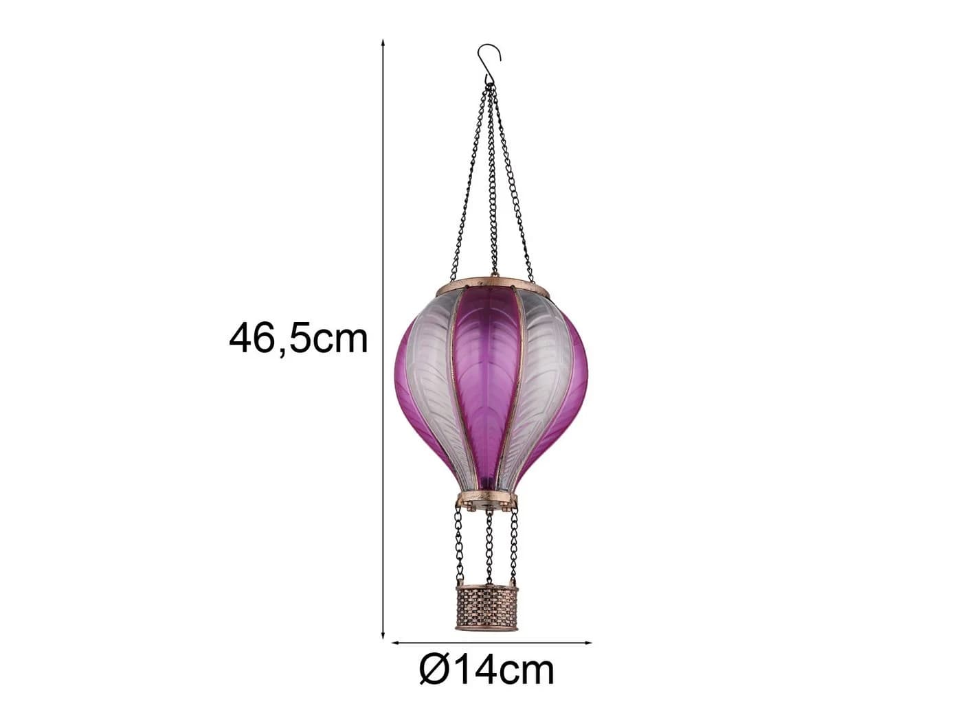 GLOBO LIGHTING Solarleuchte 2er Set Rosa Pink Metall - Bild 3