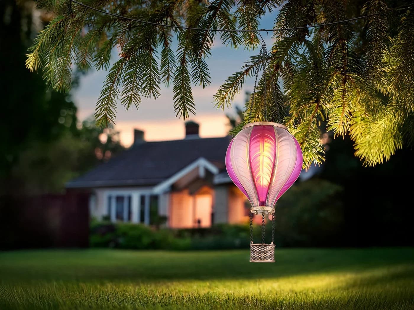 GLOBO LIGHTING Solarleuchte 2er Set Rosa Pink Metall - Bild 5