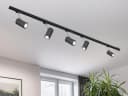 TRIO 2-Phasen Lichtschienensystem Set Schwarz mit 5 Strahlern Bild 1