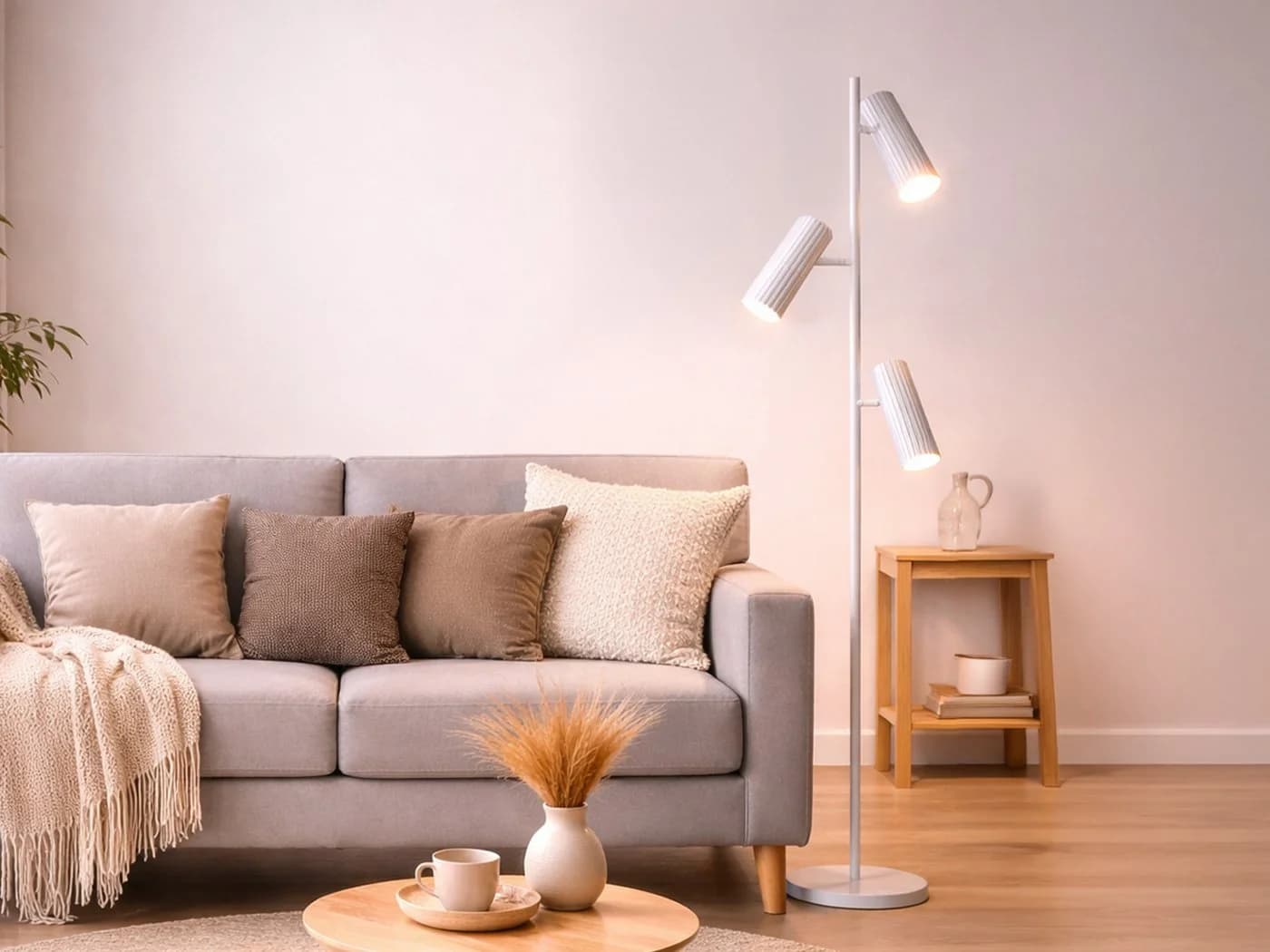 Trio Leuchten LED Stehlampe, Dimmfunktion, Warmweiß, Steh Leselampe