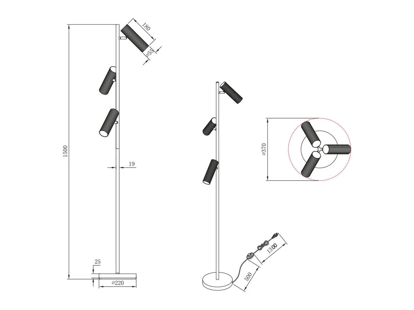 Trio Leuchten LED Stehlampe, Dimmfunktion, Warmweiß, Steh Leselampe - Bild 5