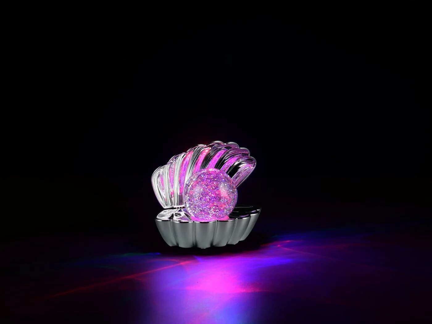 Reality Leuchten USB-Tischleuchte Muschel-Lampe RGB & Glitzerkugel - Bild 3
