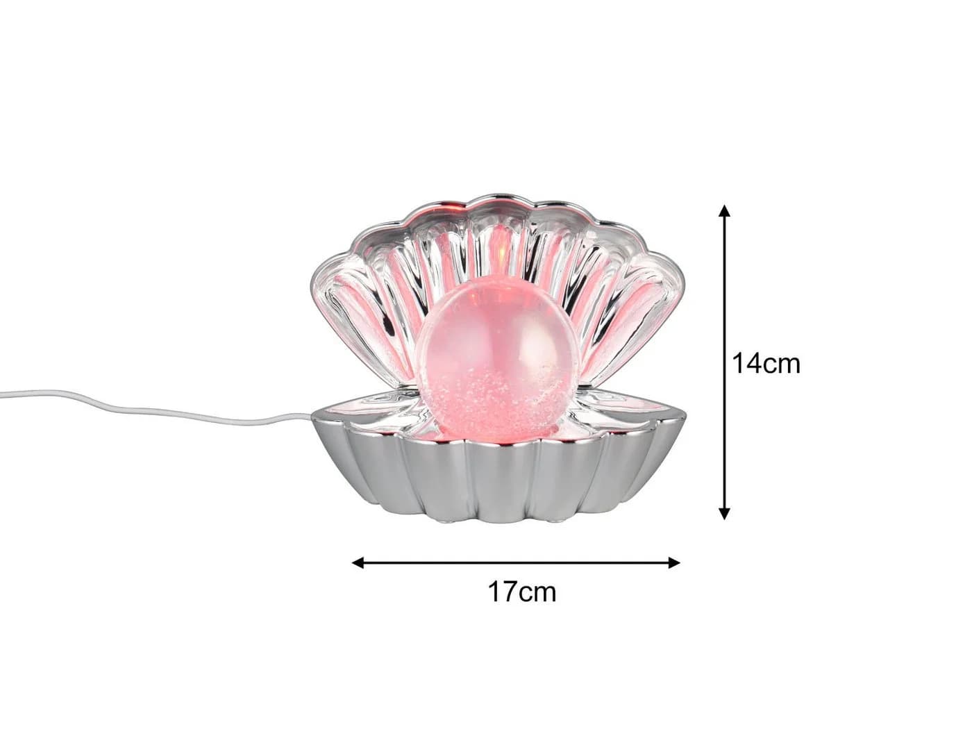 Reality Leuchten USB-Tischleuchte Muschel-Lampe RGB & Glitzerkugel - Bild 4