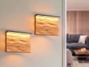 Trio Leuchten LED Wandleuchte 2er Set Warmweiß Naturholz Bild 1