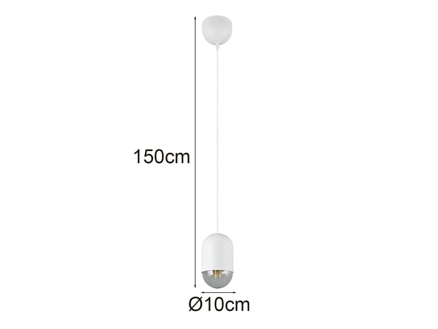 Reality Leuchten LED Pendelleuchte Weiß Dimmbar E27 - Bild 4