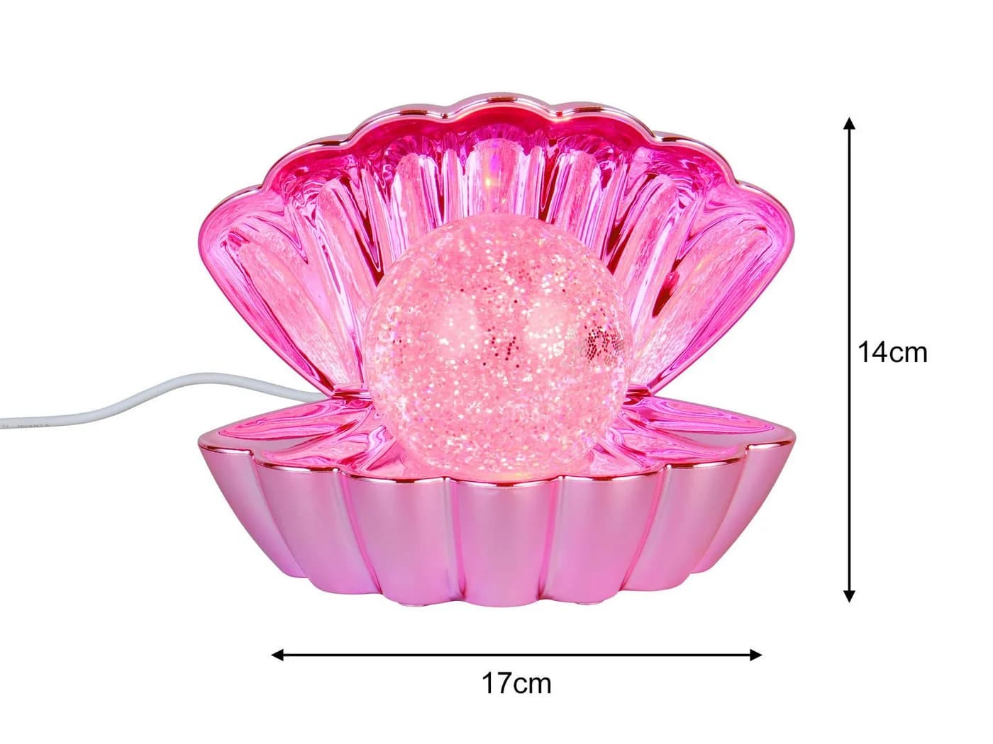 Reality Leuchten USB-Tischleuchte Muschel-Lampe RGB & Glitzerkugel - Bild 4