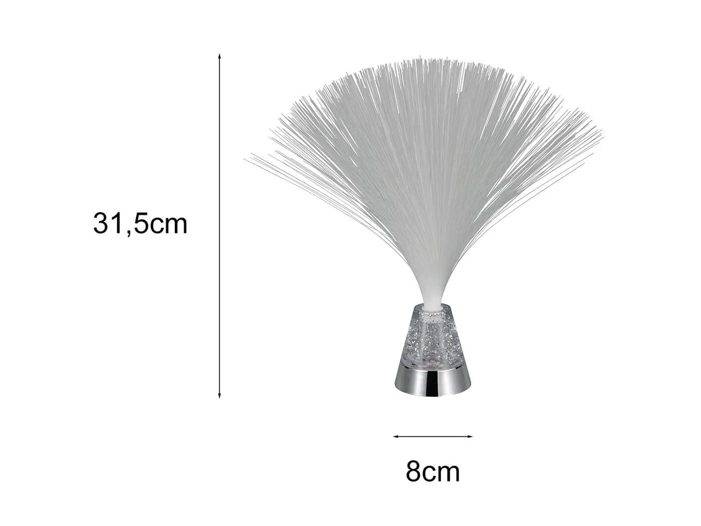 Reality Leuchten LED Dekolicht Farbwechsel 70er Jahre Glas-Faserlampe - Bild 4