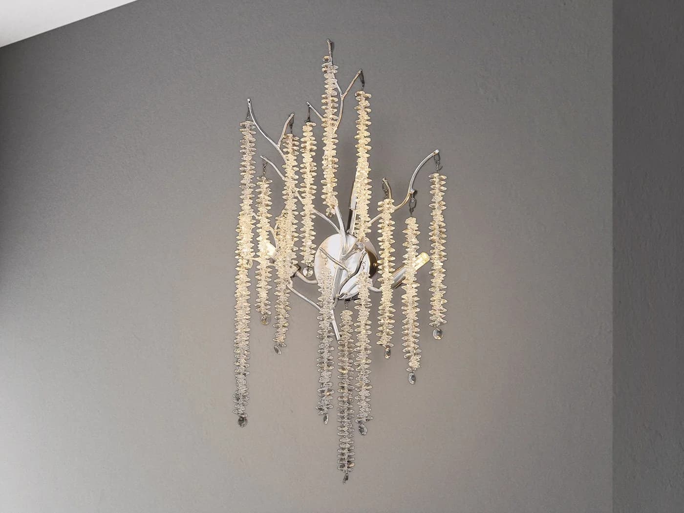 GLOBO LIGHTING LED Wandleuchte mit Kristall-Behang Dimmfunktion - Bild 3