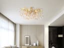 GLOBO LIGHTING LED Deckenleuchte mit Kristall 2-farbig, Breite 85cm, Dimmfunktion, LED wechselbar, Warmweiß, extravagante Deckenlampe in Zweigoptik Bild 5
