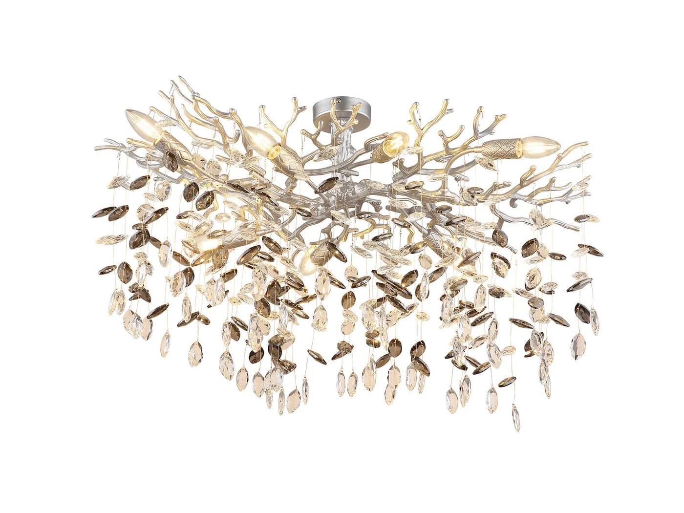 GLOBO LIGHTING LED Deckenleuchte 2-farbig 85cm Dimmfunktion Kristall - Bild 2