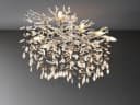 GLOBO LIGHTING LED Deckenleuchte 2-farbig 85cm Dimmfunktion Kristall Bild 3