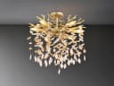 GLOBO LIGHTING LED Deckenleuchte 50cm Zweigoptik Kristall 2-farbig Dimmfunktion Bild 3