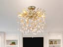 GLOBO LIGHTING LED Deckenleuchte 50cm Zweigoptik Kristall 2-farbig Dimmfunktion Bild 5