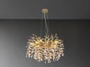 GLOBO LIGHTING LED Kronleuchter Kristall Gold Dimmbar 80cm Bild 1