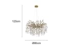 GLOBO LIGHTING LED Kronleuchter Kristall Gold Dimmbar 80cm Bild 4