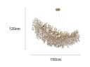 GLOBO LIGHTING LED Kronleuchter 2-farbig 150cm Dimmfunktion Kristall Bild 4
