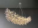 GLOBO LIGHTING LED Kronleuchter mit Kristall 2-farbig 150cm Dimmfunktion Bild 1
