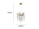 GLOBO LIGHTING LED Kronleuchter mit Kristall 2-farbig Ø 40cm, Dimmfunktion, LED wechselbar, Warmweiß Bild 4