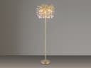 GLOBO LIGHTING LED Stehlampe mit Kristall 2-farbig Gold Dimmfunktion Bild 1
