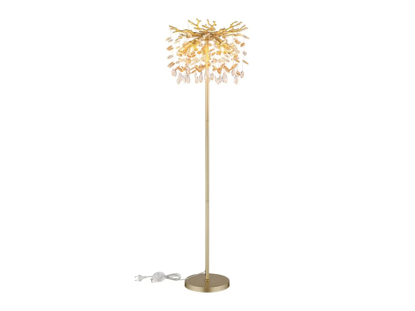 GLOBO LIGHTING LED Stehlampe mit Kristall 2-farbig Gold Dimmfunktion - Bild 2