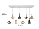 TRIO Leuchten LED Pendelleuchte 8-flammig Glas Dimmfunktion Warmweiß Bild 4