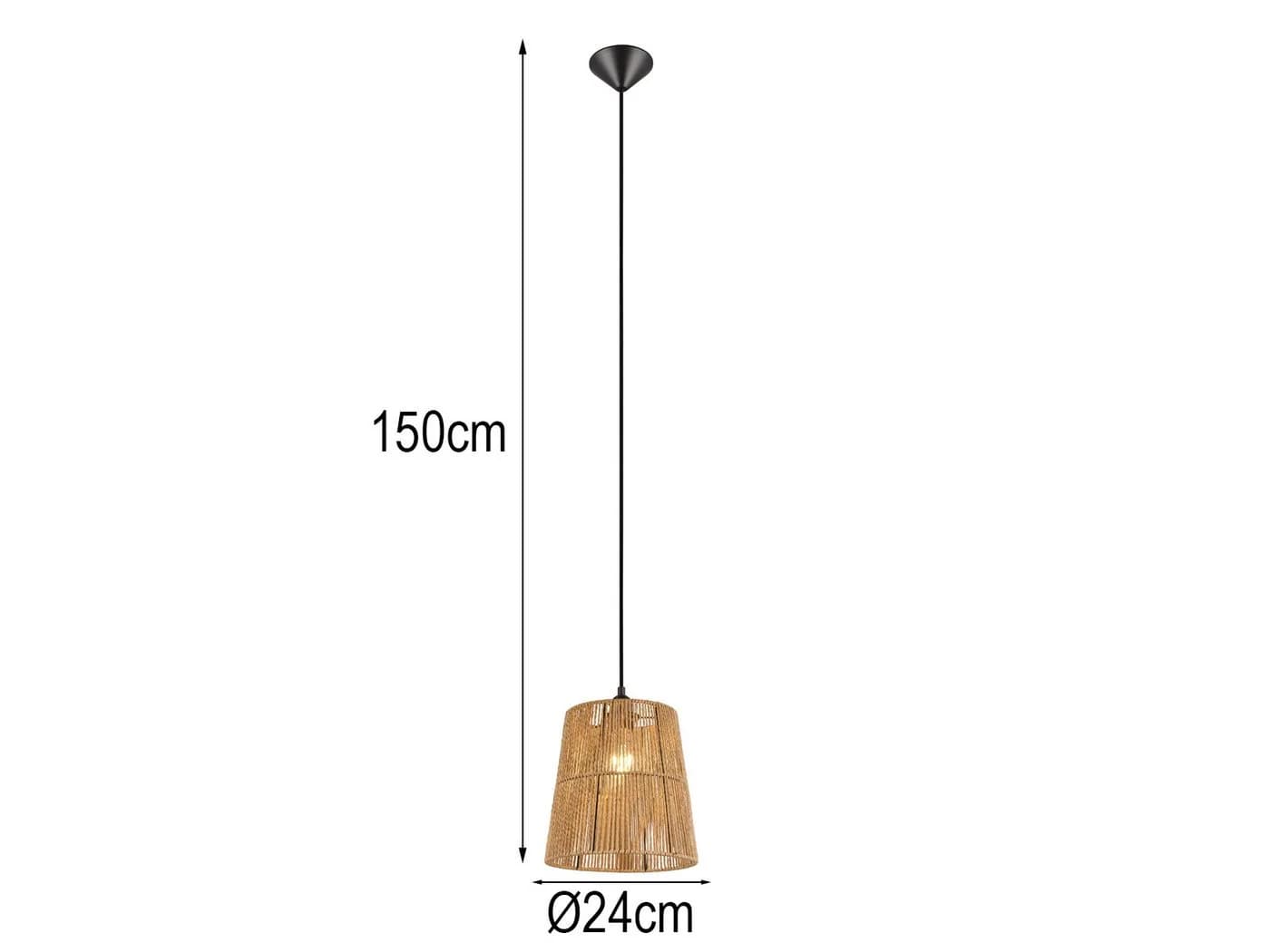 Reality Leuchten LED Pendelleuchte Papiergarn Boho Style - Bild 4