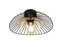 Reality Leuchten LED Deckenleuchte Schwarz Gold Gitter Ø 30cm Dimmbar Bild 2