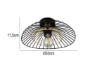 Reality Leuchten LED Deckenleuchte Schwarz Gold Gitter Ø 30cm Dimmbar Bild 4