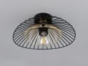 Reality Leuchten LED Deckenleuchte Schwarz Gold Gitter Ø 30cm Dimmbar Bild 5