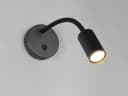 Reality Leuchten LED Leselampe Schwarz Schwanenhals dimmbar Bild 3