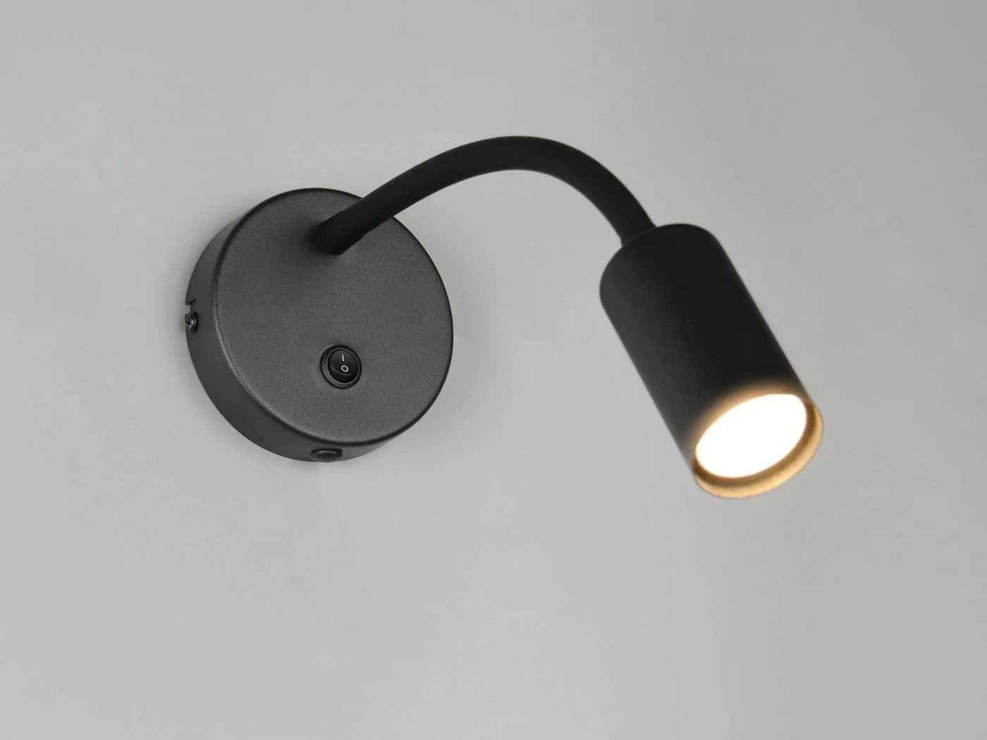 Reality Leuchten LED Leselampe Schwarz Schwanenhals dimmbar - Bild 3