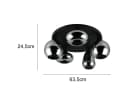 TRIO Leuchten LED Deckenleuchte 5 Glaskugeln Schwarz Chrom Dimmbar Bild 4