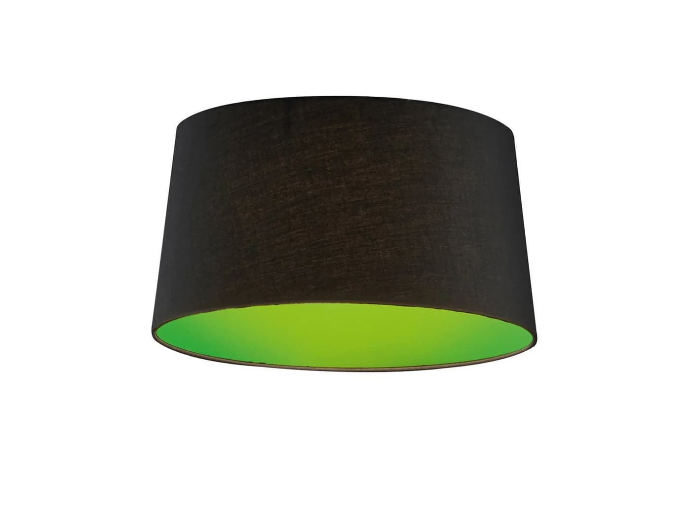 Trio Leuchten Lampenschirm Stoff E27 Konisch 41cm Schwarz Grün - Bild 2