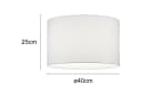 Trio Leuchten Lampenschirm Ø 40cm E27 Weiß Bild 3
