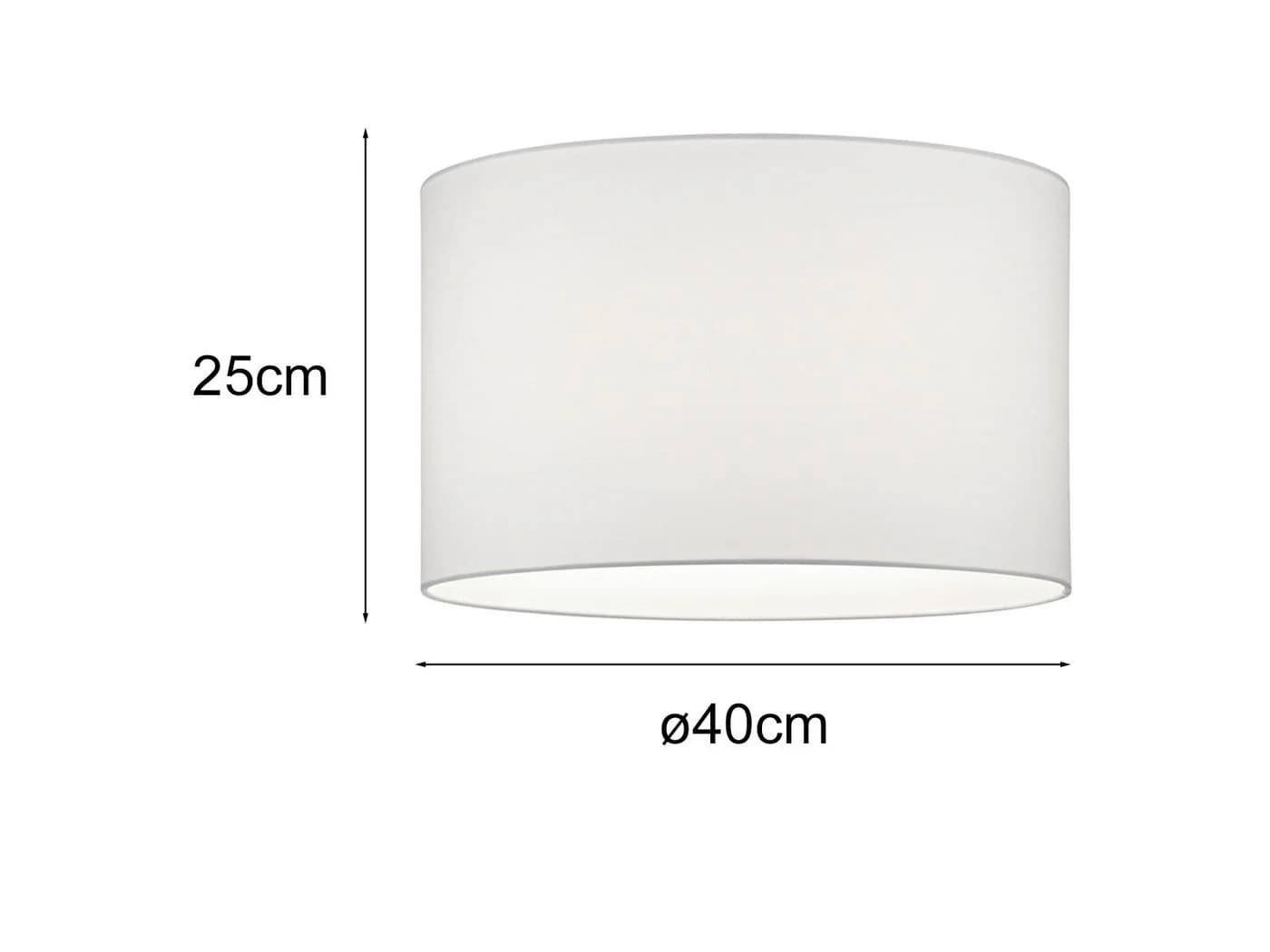 Trio Leuchten Lampenschirm Ø 40cm E27 Weiß - Bild 3