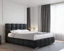 Homesy Polsterbett BLISS Schwarz Metallrahmen mit Lattenrost Bild 2