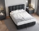 Homesy Polsterbett BLISS Schwarz Metallrahmen mit Lattenrost Bild 3