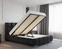 Homesy Polsterbett BLISS Schwarz Metallrahmen mit Lattenrost Bild 5