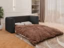 Homesy Schlafsofa Arelis 2-Sitzer mit Bettfunktion Grau Bild 4