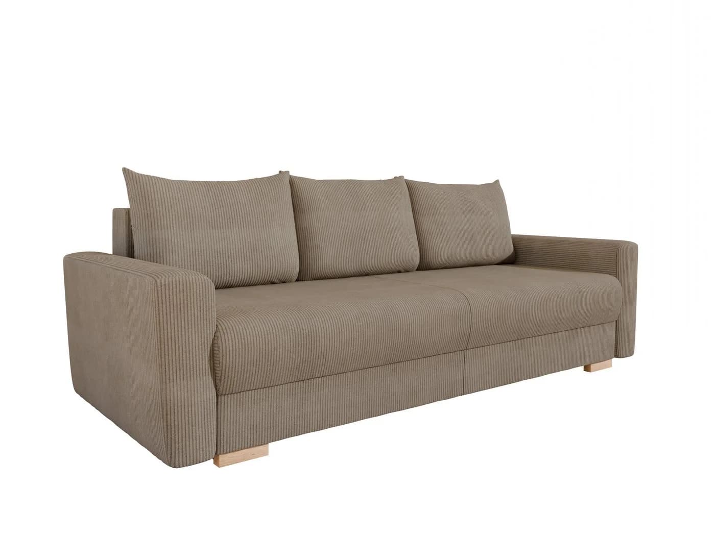Homesy Schlafsofa ELMA mit Bettfunktion und Bettkasten Beige