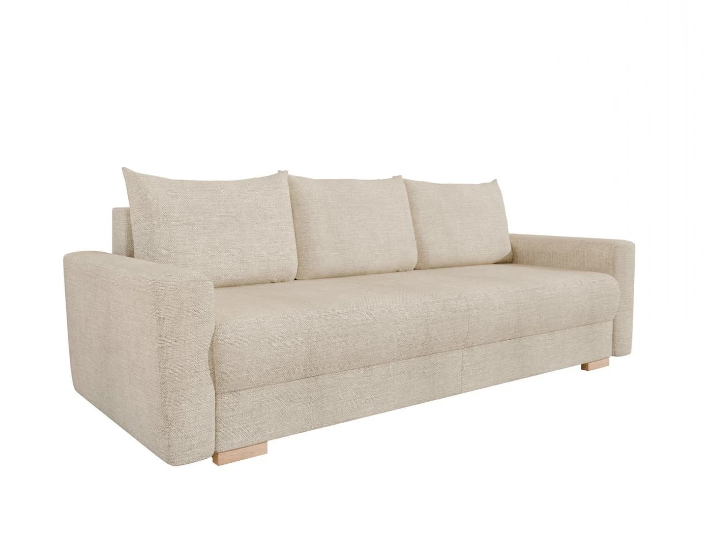 Homesy Schlafsofa ELMA mit Bettfunktion und Bettkasten Beige