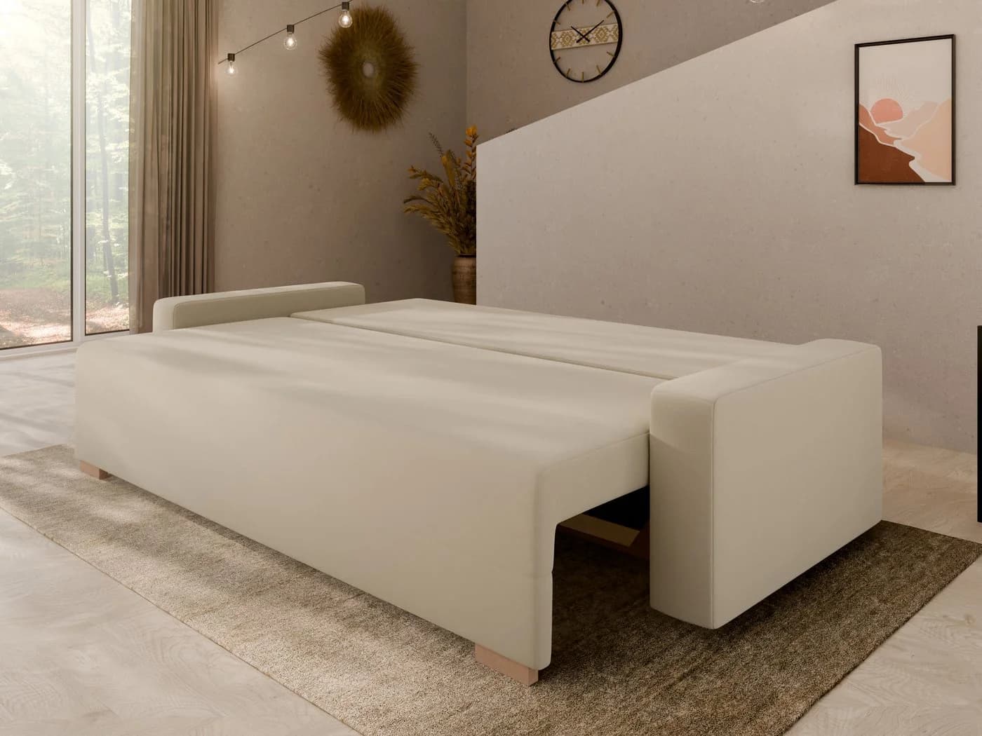 Homesy Schlafsofa 3-Sitzer CELESTE Beige - Bild 3
