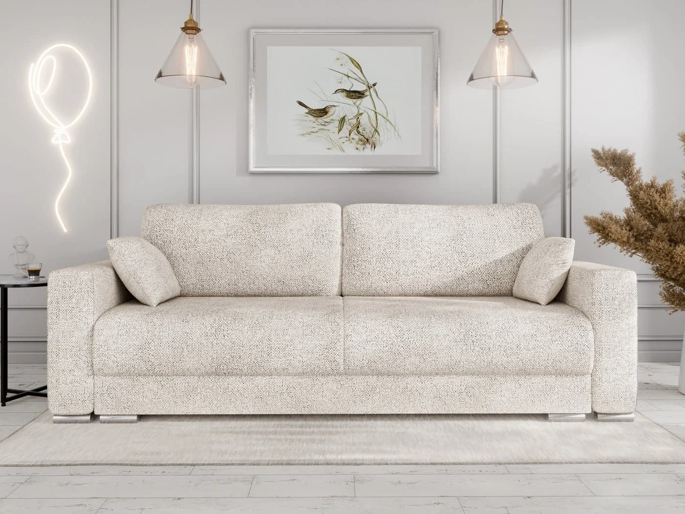 PANDA MÖBEL GmbH Schlafsofa CALMA 3-Sitzer Moderner Stil