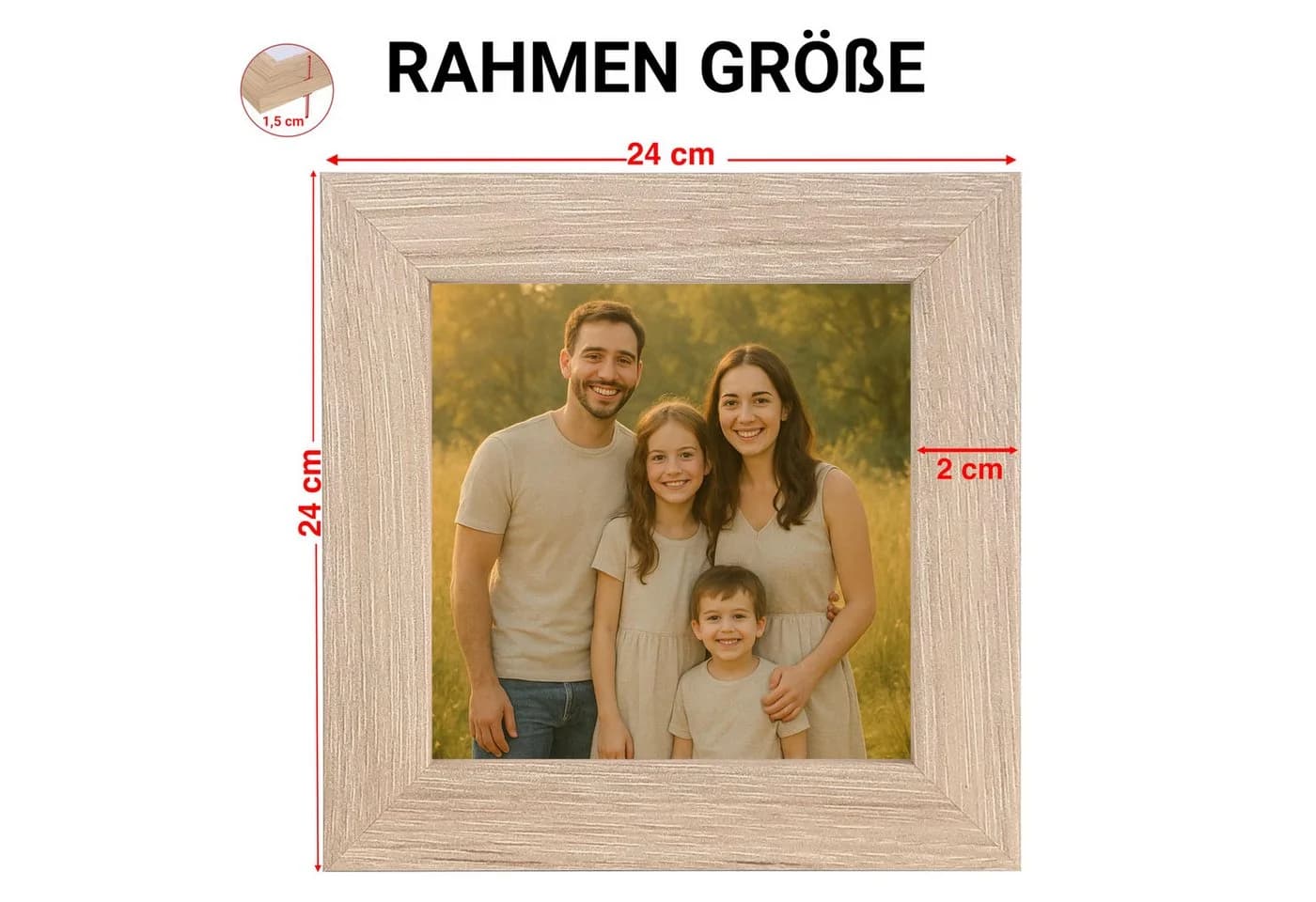 CABBEL Bilderrahmen MDF Modern Beige 10x10 cm - Bild 3