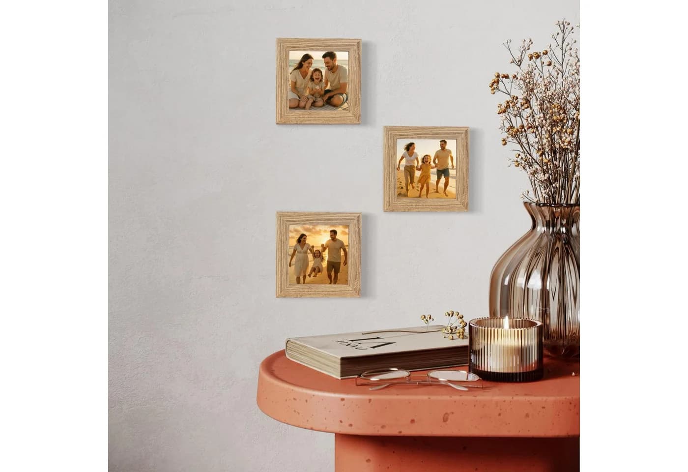 CABBEL Bilderrahmen MDF Holz 10x10 cm Modern Braun - Bild 4