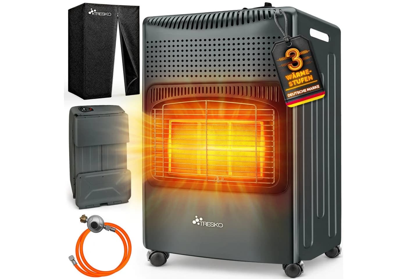 TRESKO Heizstrahler 4200 W Gasheizung Anthrazit - Bild 2
